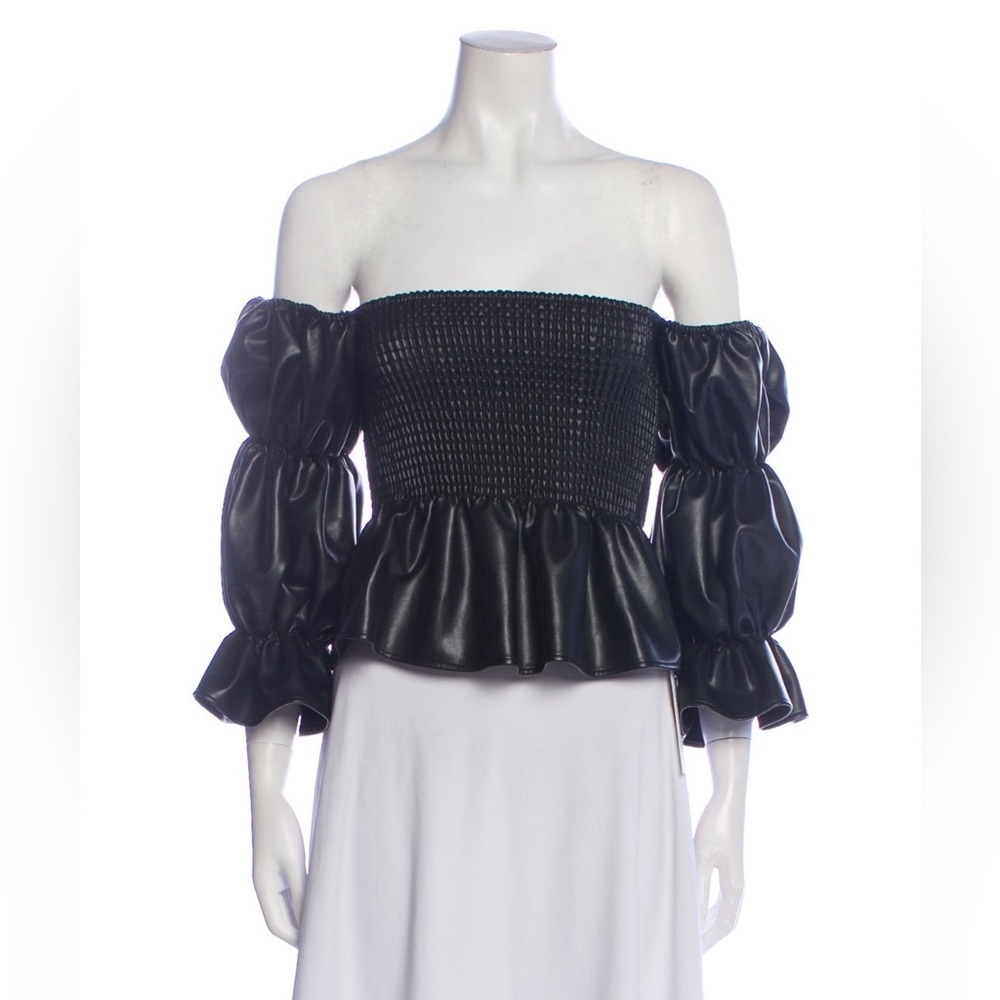 NWT MISA Los Angeles Off The Shoulder Crop Top Size M $68